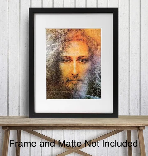 Vista 2 de Arte de pared de Jesucristo, decoración de pared de Jesús, decoración religiosa cristiana para habitación, hogar, iglesia, regalos católicos, regalo