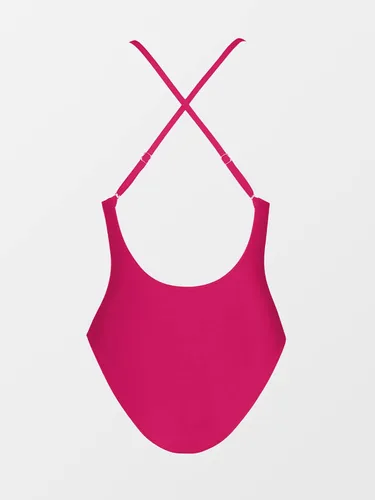 Vista 6 de CUPSHE Traje de baño de una pieza para mujer, cuello en V profundo, correa ajustable en la espalda cruzada