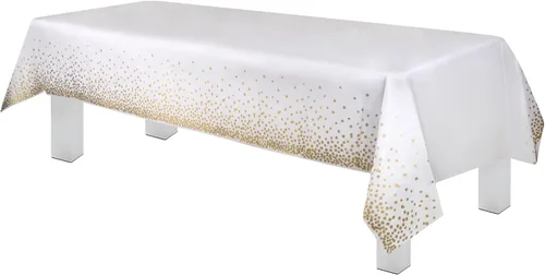 Vista 18 de Grandipity Mantel de plástico desechable de calidad prémium para fiestas con temática de globos de cumpleaños, 1 paquete, 54 x 108 pulgadas, mantel