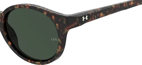 Vista 7 de Under Armour Gafas de sol redondas UA Infinity para adultos, Habana OscuraVerde