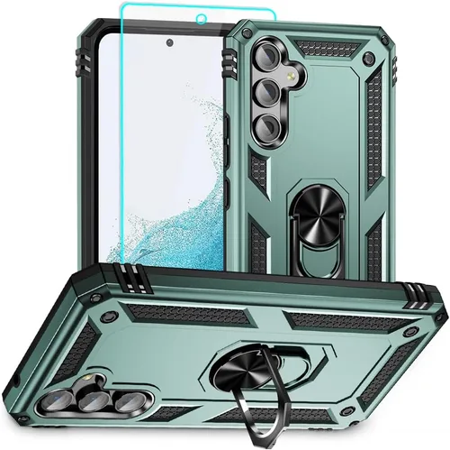 Vista 7 de Funda para Samsung A54 5G, Galaxy A54 5G con protector de pantalla HD, [grado militar de 16 pies a prueba de caídas], anillo protector a prueba