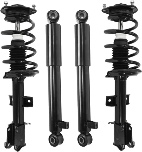 Vista 45 de Detroit Axle - Puntales y Amortiguadores para Chevy Traverse Buick Enclave GMC Acadia Saturn Outlook 2007-2012, 2 puntales delanteros con resorte