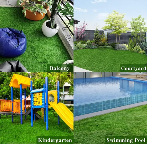 Vista 7 de FREADEM Césped artificial para perros de 3 x 3 pies, césped sintético grueso con agujeros de drenaje, césped para interiores y exteriores, para Verde