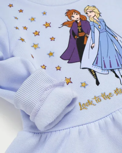 Vista 4 de Disney Frozen - Conjunto de suéter y jogger para niñas de 2 piezas, diseño de Elsa y Anna