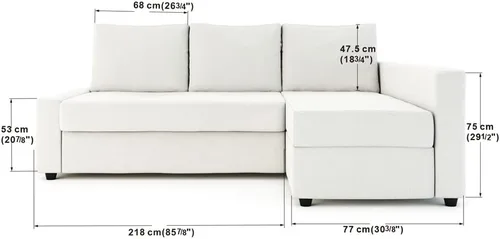 Vista 4 de MASTERS OF COVERS Cover Only Snug Fit Friheten Slipcover for The IKEA Friheten with Chaise Corner Cover, Sofa Bed Cover, Sectional Slipcover Gris