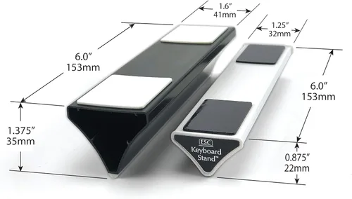 Vista 4 de ESC - Soporte para teclado de computadora y portátil, ángulos ergonómicos variables e inclinación, dos tamaños de soportes incluidos, compatible