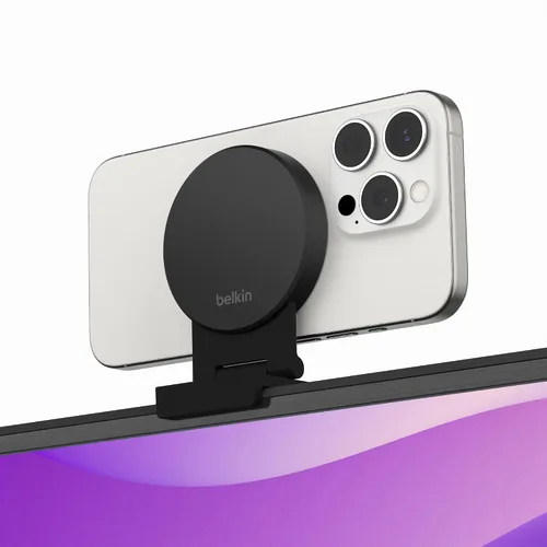Vista 8 de Belkin Soporte para cámara MagSafe de iPhone para MacBook, Soporte para cámara de continuidad, Convierta el teléfono en una cámara web, Compatible
