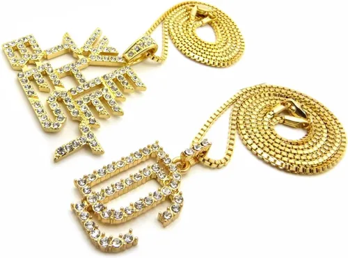 Vista 3 de Juego de collar de cadena de cuerda con colgante de cadena de cuerda para hombre