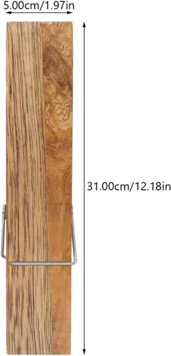 Vista 4 de Cabilock 2 ganchos de playa para toallas artesanales para colgar en la pared, colgador de pared con forma de pinza para la ropa, alfileres grandes