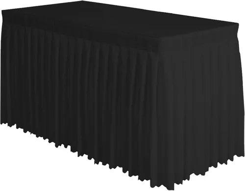 Vista 12 de Surmente Mantel de poliéster de 14 pies para bodas, banquetes o restaurantes (negro)