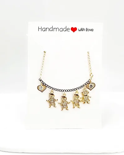 Vista 22 de SIFRIMANIA Personalized Children's Charm Choker Necklace, Boys or Girls Customizable Pendants, Growing Family Jewelry for Women