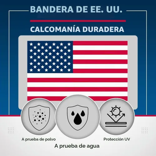 Vista 2 de IGNIXIA Calcomanías de bandera estadounidense, calcomanías de coche con la bandera de Estados Unidos, 5 x 3 pulgadas, calcomanías de bandera Bandera