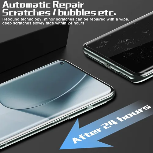 Vista 3 de Orzero Paquete de 3 protectores de pantalla de TPU compatibles con OnePlus 10 Pro 5G (no vidrio), protector de pantalla de alta calidad, alta