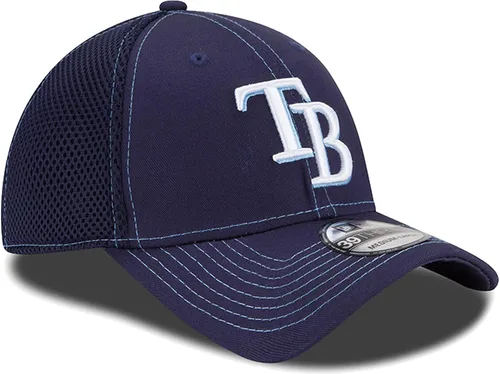 Vista 3 de New Era MLB Neo Team Color 39Thirty - Gorra elástica de ajuste flexible (as1, Alpha, m, L, Tampa Bay Rays), Azul