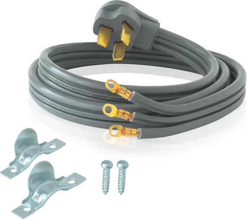 Vista 7 de Eastman 61241 - Cable de secadora eléctrico de 4 pies, cable de 3 clavijas de 50 amperios