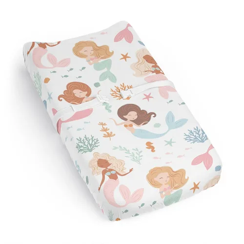 Vista 9 de Sweet Jojo Designs Funda para cambiador de bebé (flores de ciervos del bosque) para niñas, fundas para cambiar pañales para bebés/recién nacidos
