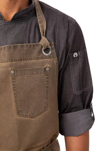 Vista 3 de Chef Works Unisex Dorset Chefs Bib Apron Earth Brown One