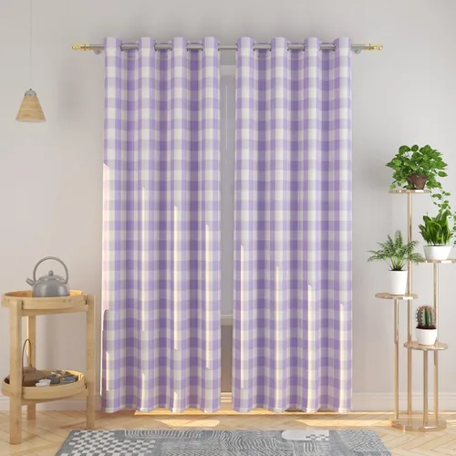 Vista 70 de Cortinas de 24 pulgadas de largo con diseño Buffalo Check Gingham Plaid para ventanas de cocina y baño, tratamiento para ventanas con 2 paneles