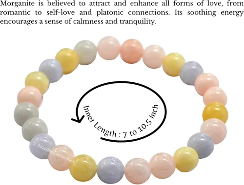 Vista 280 de Amazing Gemstone Crystal Bracelet for Women Men's Gifts - Protection Healing Crystal Bracelet - 8mm Gemstone Beaded Stretchable Bracelet Pulseras