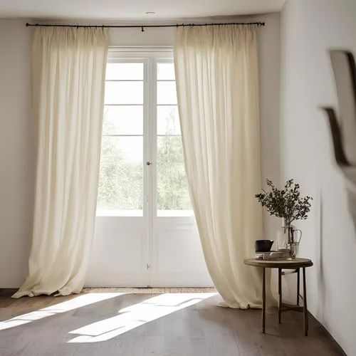 Vista 40 de Cortinas de lino sintético, 2 paneles de 50 pulgadas de ancho (tamaño personalizado, para pedidos personalizados), 17 opciones