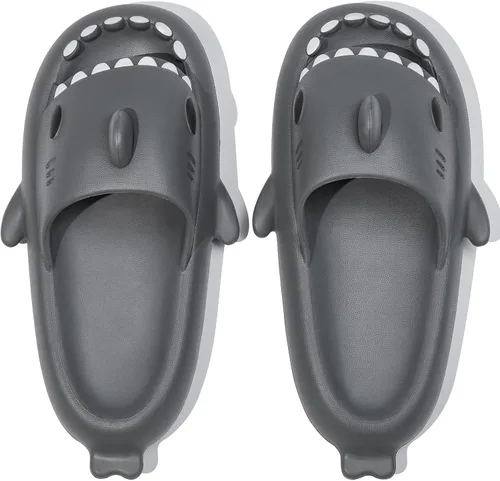 Vista 5 de Metogo Cloud Shark Slides Non-Slip Open Toe Slippers Unisex Cute Lightweight EVA Sandals