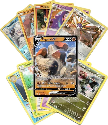 Vista 2 de Pokemon Cards - Lote surtido de 50 cartas con Pokémon V garantizado