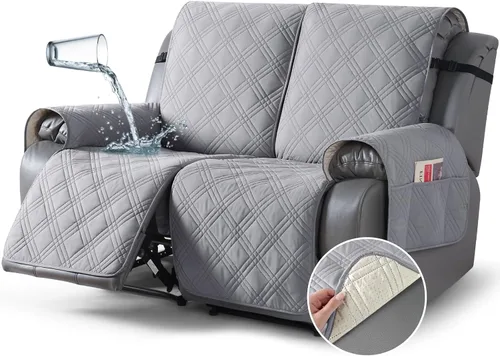 Vista 51 de TAOCOCO Fundas para Sillón de Dos Plazas Reclinable 100% Impermeables, Fundas Divididas para Loveseat Reclinable, Funda Antideslizante para Sofá