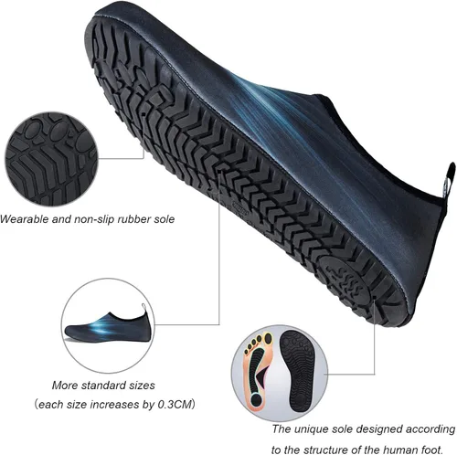 Vista 5 de Zapatos de agua para mujer y hombre descalzo de secado rápido calcetines acuáticos para playa natación surf yoga ejercicio nuevas suelas