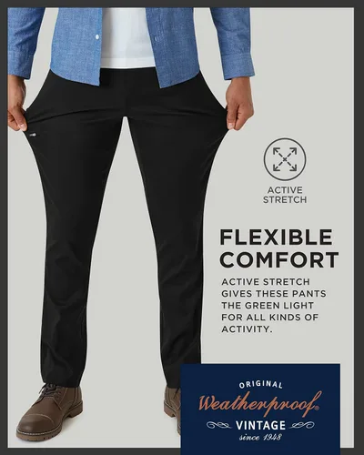 Vista 4 de Weatherproof Vintage Pantalones cargo para hombre Pantalones cargo casuales para hombre, pantalones de senderismo para hombre, pantalones