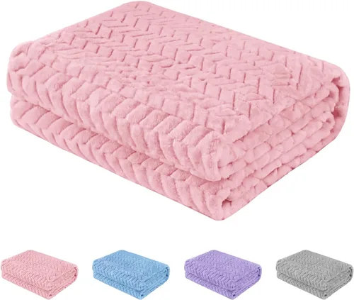 Vista 7 de Manta de franela para bebé, cobijas acogedoras para recién nacidos y niños pequeños, supersuave y cálida manta de bebé para cochecito de cuna