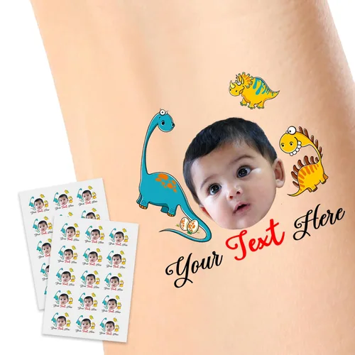 Vista 21 de Calcomanías de tatuajes temporales personalizadas, personaliza el tatuaje con nombre y foto de tu amor para fiestas de cumpleaños, Halloween