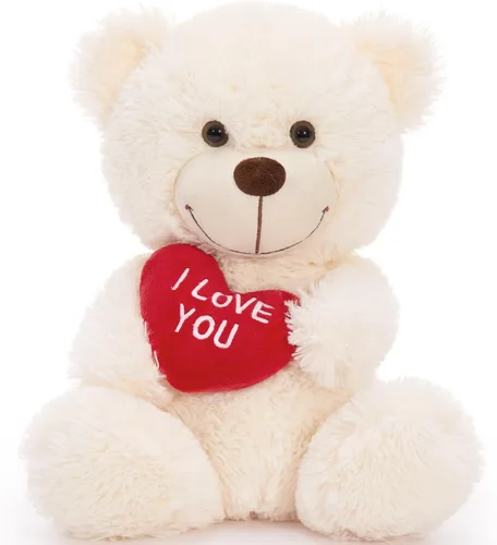 Vista 27 de MaoGoLan Oso de peluche gigante de 52" Oso de peluche - Te amo Corazón rojo Oso de peluche grande para regalo de San Valentín, aniversario, larga