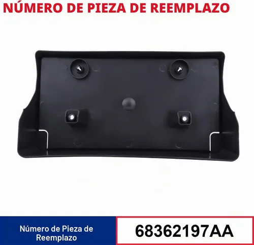 Vista 2 de Soporte de placa frontal compatible con Ram 2500 3500 4500 5500 2019-2025 Reemplazo # 68362197AA (negro)