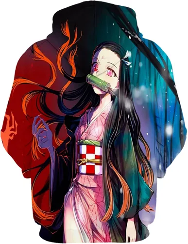 Vista 2 de nlhhear Sudadera con capucha de moda de anime con impresión 3D, sudadera de cosplay para hombres y mujeres