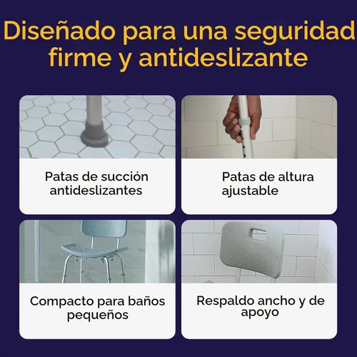 Vista 3 de Silla con respaldo para bañera Designer Series Deluxe, RTL12202KDR, Universal, gris, 1, 1