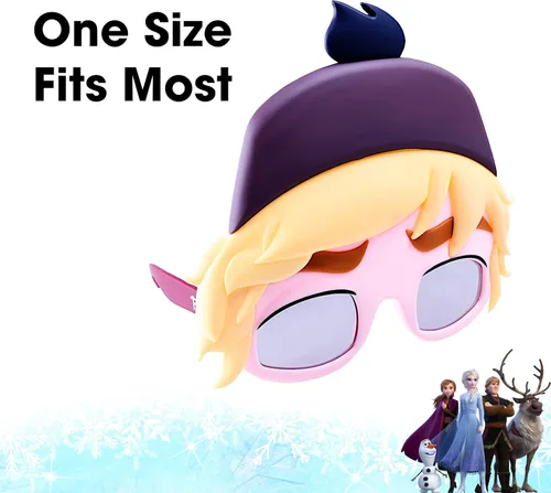 Vista 5 de Sun-Staches Gafas de sol de Frozen de Disney para niños, accesorios de disfraz de princesa, Elsa, Anna y Olaf Talla única para la mayoría