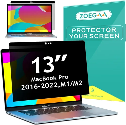 Vista 7 de ZOEGAA Pantalla de privacidad para MacBook Pro de 13 pulgadas (2012-2015), protector de pantalla de privacidad magnético extraíble anti luz azul