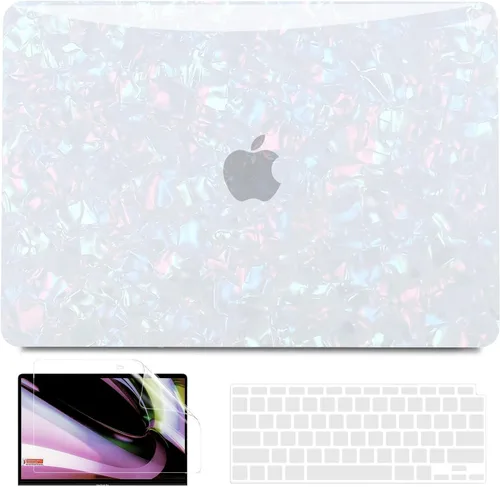 Vista 11 de B BELK Funda compatible con MacBook Air de 13 pulgadas M1 2022 2021 2020 2019 2018 A2337 A2179 A1932, carcasa rígida de plástico+cubierta