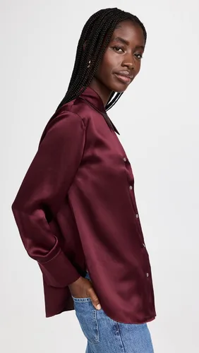 Vista 4 de Vince Mujer LS Fruncido Bk Blusa