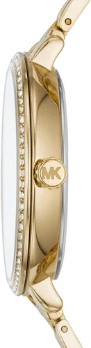 Vista 2 de Michael Kors Reloj Charley MK4399 de aleación dorada de tres manecillas para mujer, Oro, Movimiento de cuarzo