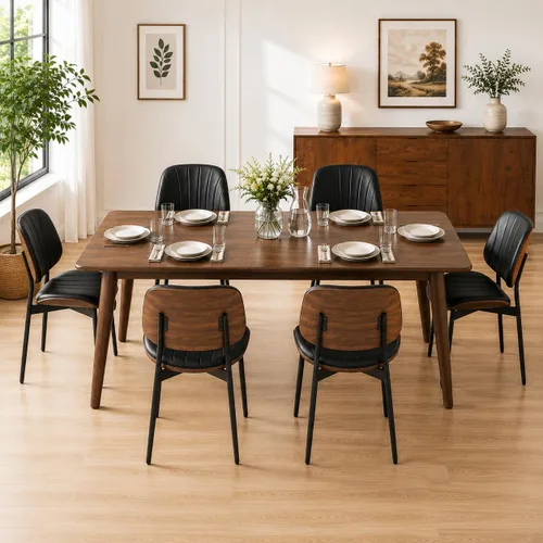 Vista 53 de YaFiti Juego de 2 sillas de comedor, modernas sillas de cocina de piel