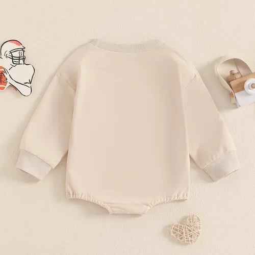 Vista 116 de MERSARIPHY Sudadera de fútbol para bebé, traje de manga larga con letras divertidas, ropa de otoño e invierno