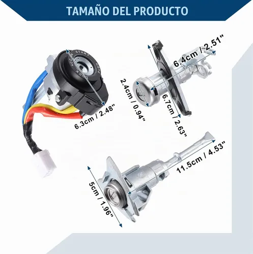 Vista 7 de 81970-3SA00 81250-3SA00 / Interruptor de encendido del cilindro de bloqueo completo para Hyundai Sonata 2009-2014 / Cilindro de bloqueo de puerta