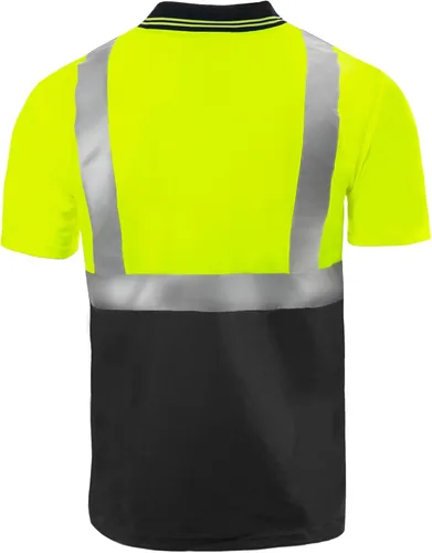 Vista 3 de JORESTECH Polo de seguridad con diseño de poliéster para ocultar las manchas y bolsillo cosido en el pecho