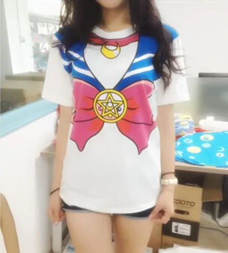 Vista 2 de GK-O Disfraz de cosplay de camiseta estilo marinero de anime