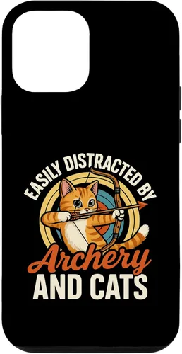 Vista 16 de Funny Cat Parent Gift Easily Distracted by Archery and Cats Case for iPhone 17
