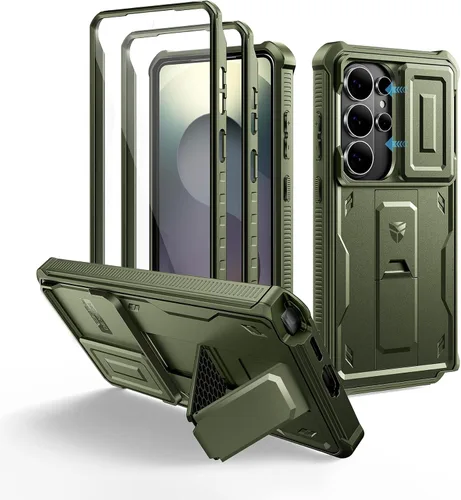 Vista 61 de Dexnor Funda para Samsung Galaxy S24 con Cubierta Deslizante Integrada para Cámara y Protector de Pantalla y Soporte, Funda Resistente a los Golpes