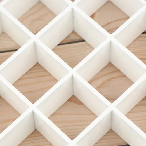 Vista 4 de Casa de muñecas a escala 1:12 en miniatura de madera blanca con 16 rejillas, estante de almacenamiento, exquisito organizador de decoración