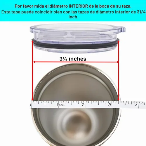 Vista 2 de Paquete de 2 tapas de vaso de 20 onzas de repuesto, a prueba de derrames, resistentes a salpicaduras, para Rambler y más tazas de café