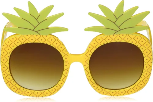 Vista 2 de CC348 - Lentes de sol redondos con protección UV para mujer, regalos de moda para ella, 2.028in, Amarillo